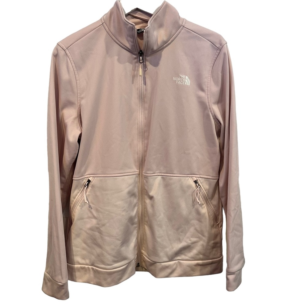 The North Face Pink Soft-Shell Full Zip Women's‎ Jacket Size Large L pastel soft
